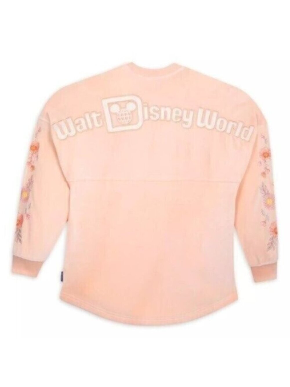 Walt Disney World Embroidered Peach Spirit Jersey Adult XS Velour Floral
